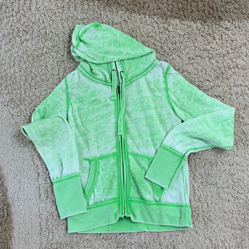 Faded Lime Comfy Full Zip Jacket